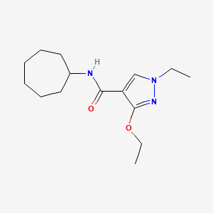 molecular formula C15H25N3O2 B2733785 N-cycloheptyl-3-ethoxy-1-ethyl-1H-pyrazole-4-carboxamide CAS No. 1014068-67-7