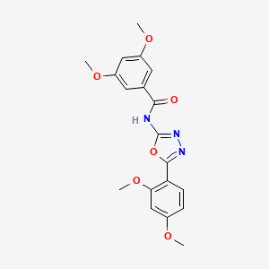 molecular formula C19H19N3O6 B2733788 N-(5-(2,4-dimethoxyphenyl)-1,3,4-oxadiazol-2-yl)-3,5-dimethoxybenzamide CAS No. 897615-64-4