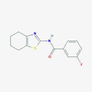 3-fluoro-N-(4,5,6,7-tetrahydro-1,3-benzothiazol-2-yl)benzamide