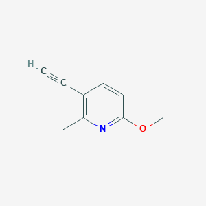 molecular formula C9H9NO B2733790 Pyridine, 3-ethynyl-6-methoxy-2-methyl- CAS No. 1211588-74-7