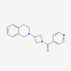 molecular formula C18H19N3O B2733797 (3-(3,4-dihydroisoquinolin-2(1H)-yl)azetidin-1-yl)(pyridin-4-yl)methanone CAS No. 2034486-18-3