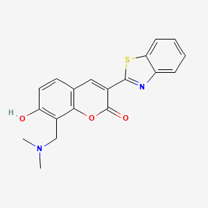 molecular formula C19H16N2O3S B2733799 3-(1,3-benzothiazol-2-yl)-8-[(dimethylamino)methyl]-7-hydroxy-2H-chromen-2-one CAS No. 301308-62-3