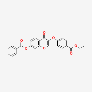 molecular formula C25H18O7 B2733807 Ethyl 4-(7-benzoyloxy-4-oxochromen-3-yl)oxybenzoate CAS No. 637751-64-5