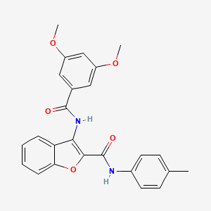 molecular formula C25H22N2O5 B2733811 3-(3,5-dimethoxybenzamido)-N-(p-tolyl)benzofuran-2-carboxamide CAS No. 862978-42-5