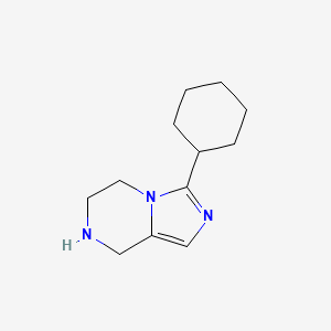 molecular formula C12H19N3 B2733818 3-Cyclohexyl-5,6,7,8-tetrahydroimidazo[1,5-a]pyrazine CAS No. 441064-90-0