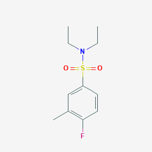 molecular formula C11H16FNO2S B273382 N,N-diethyl-4-fluoro-3-methylbenzenesulfonamide 