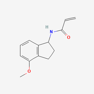 molecular formula C13H15NO2 B2733836 N-(4-Methoxy-2,3-dihydro-1H-inden-1-yl)prop-2-enamide CAS No. 2189108-69-6