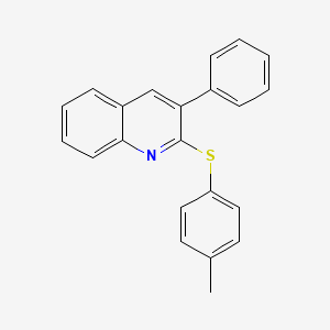 molecular formula C22H17NS B2733839 2-[(4-Methylphenyl)sulfanyl]-3-phenylquinoline CAS No. 339013-03-5
