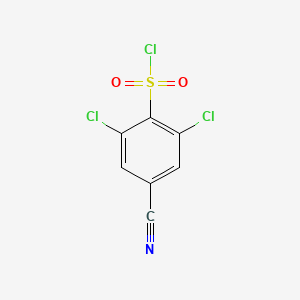 molecular formula C7H2Cl3NO2S B2733840 2,6-二氯-4-氰基苯基-1-磺酰氯 CAS No. 1597657-37-8