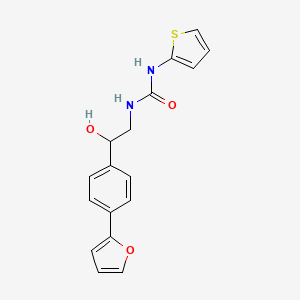 molecular formula C17H16N2O3S B2733841 1-{2-[4-(Furan-2-yl)phenyl]-2-hydroxyethyl}-3-(thiophen-2-yl)urea CAS No. 2097902-72-0