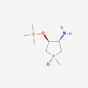 molecular formula C8H20NO2PSi B2733846 (3S,4S)-1-Methyl-1-oxo-4-trimethylsilyloxy-1lambda5-phospholan-3-amine CAS No. 2375254-59-2