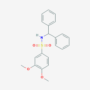molecular formula C21H21NO4S B273385 N-benzhydryl-3,4-dimethoxybenzenesulfonamide 