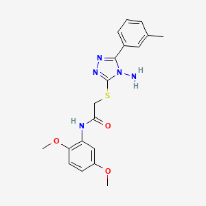 molecular formula C19H21N5O3S B2733852 2-{[4-amino-5-(3-methylphenyl)-4H-1,2,4-triazol-3-yl]sulfanyl}-N-(2,5-dimethoxyphenyl)acetamide CAS No. 898611-35-3