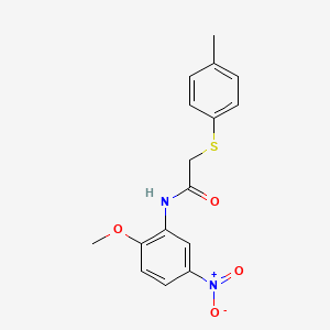 molecular formula C16H16N2O4S B2733856 N-(2-methoxy-5-nitrophenyl)-2-(4-methylphenyl)sulfanylacetamide CAS No. 379253-50-6