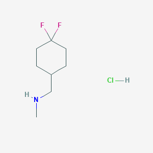 molecular formula C8H16ClF2N B2733860 1-(4,4-二氟环己基)-N-甲基甲酰胺;盐酸盐 CAS No. 2413898-06-1