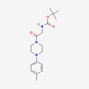molecular formula C18H27N3O3 B2733891 1-叔丁氧羰基-2-[4-(4-甲基苯基)哌嗪-1-基]-2-氧代乙基}胺 CAS No. 946522-97-0