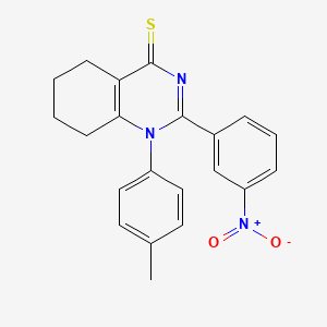 molecular formula C21H19N3O2S B2733903 2-(3-硝基苯基)-1-(对甲苯)-5,6,7,8-四氢喹唑啉-4(1H)-硫酮 CAS No. 431917-63-4