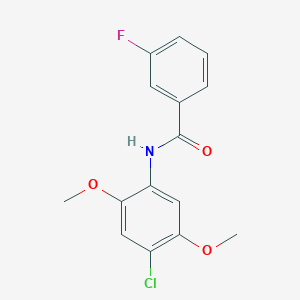 molecular formula C15H13ClFNO3 B273391 N-(4-chloro-2,5-dimethoxyphenyl)-3-fluorobenzamide 