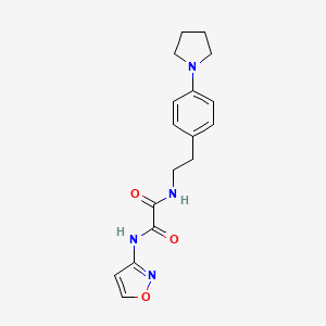 molecular formula C17H20N4O3 B2733915 N1-(isoxazol-3-yl)-N2-(4-(pyrrolidin-1-yl)phenethyl)oxalamide CAS No. 954070-80-5