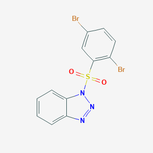 molecular formula C12H7Br2N3O2S B273396 1-[(2,5-dibromophenyl)sulfonyl]-1H-benzotriazole 