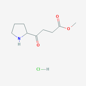 molecular formula C9H16ClNO3 B2733973 Methyl 4-oxo-4-(pyrrolidin-2-yl)butanoate hydrochloride CAS No. 532410-51-8