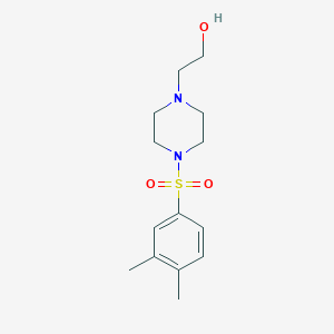 molecular formula C14H22N2O3S B273399 2-{4-[(3,4-Dimethylphenyl)sulfonyl]-1-piperazinyl}ethanol 