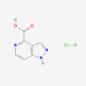 molecular formula C7H6ClN3O2 B2733992 1H-吡唑并[4,3-c]吡啶-4-羧酸；盐酸盐 CAS No. 2418720-54-2