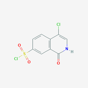 molecular formula C9H5Cl2NO3S B027340 4-氯-1-羟基-7-异喹啉磺酰氯 CAS No. 223671-81-6