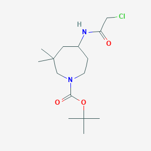 molecular formula C15H27ClN2O3 B2734002 Tert-butyl 5-[(2-chloroacetyl)amino]-3,3-dimethylazepane-1-carboxylate CAS No. 2411253-86-4