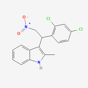 molecular formula C17H14Cl2N2O2 B2734003 3-[1-(2,4-二氯苯基)-2-硝基乙基]-2-甲基-1H-吲哚 CAS No. 305375-96-6