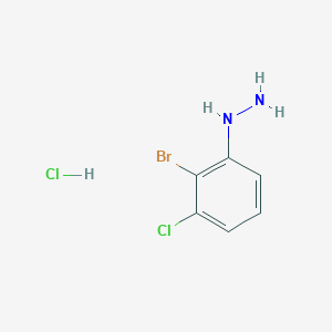 molecular formula C6H7BrCl2N2 B2734006 (2-Bromo-3-chlorophenyl)hydrazine hydrochloride CAS No. 1666138-62-0