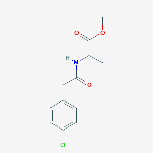 molecular formula C12H14ClNO3 B2734008 甲基-2-[2-(4-氯苯基)乙酰胺基]丙酸甲酯 CAS No. 1485709-90-7