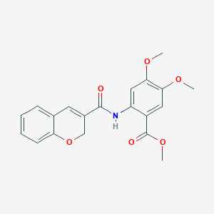 molecular formula C20H19NO6 B2734010 methyl 2-(2H-chromene-3-carbonylamino)-4,5-dimethoxybenzoate CAS No. 887346-45-4