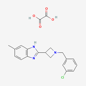 molecular formula C20H20ClN3O4 B2734014 2-(1-(3-氯苄基)氮杂环丁烷-3-基)-5-甲基-1H-苯并[d]咪唑-草酸盐 CAS No. 1421459-43-9