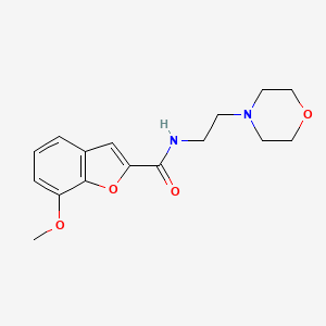 molecular formula C16H20N2O4 B2734016 7-methoxy-N-(2-morpholinoethyl)benzofuran-2-carboxamide CAS No. 232265-35-9