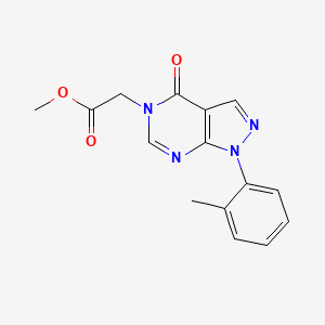 methyl 2-[1-(2-methylphenyl)-4-oxo-1H,4H,5H-pyrazolo[3,4-d]pyrimidin-5-yl]acetate