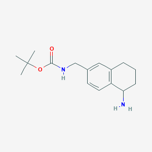 molecular formula C16H24N2O2 B2734055 Tert-butyl N-[(5-amino-5,6,7,8-tetrahydronaphthalen-2-yl)methyl]carbamate CAS No. 2219369-64-7