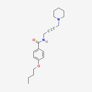 molecular formula C20H28N2O2 B2734082 4-丁氧基-N-(4-(哌啶-1-基)丁-2-炔-1-基)苯甲酰胺 CAS No. 1396570-56-1