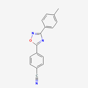 molecular formula C16H11N3O B2734084 4-[3-(4-Methylphenyl)-1,2,4-oxadiazol-5-yl]benzonitrile CAS No. 221348-18-1