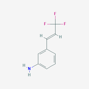 molecular formula C9H8F3N B2734099 3-(3,3,3-Trifluoroprop-1-en-1-yl)aniline CAS No. 710-01-0