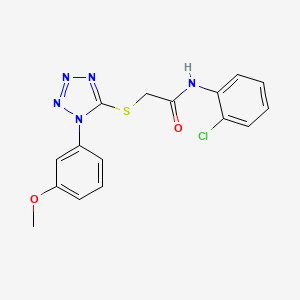 molecular formula C16H14ClN5O2S B2734101 N-(2-chlorophenyl)-2-[1-(3-methoxyphenyl)tetrazol-5-yl]sulfanylacetamide CAS No. 878697-60-0