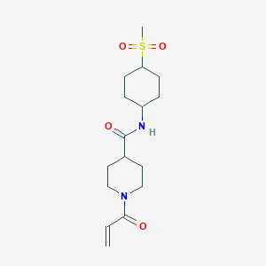 molecular formula C16H26N2O4S B2734115 N-(4-Methylsulfonylcyclohexyl)-1-prop-2-enoylpiperidine-4-carboxamide CAS No. 2361585-63-7