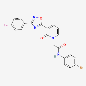 molecular formula C21H14BrFN4O3 B2734124 N-(4-溴苯基)-2-(3-(3-(4-氟苯基)-1,2,4-噁二唑-5-基)-2-氧代吡啶-1(2H)-基)乙酰胺 CAS No. 1251628-48-4