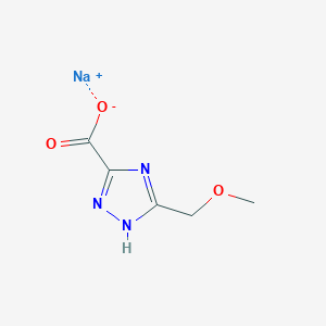 molecular formula C5H6N3NaO3 B2734138 sodium 5-(methoxymethyl)-1H-1,2,4-triazole-3-carboxylate CAS No. 1989659-64-4