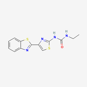molecular formula C13H12N4OS2 B2734156 1-(4-(Benzo[d]thiazol-2-yl)thiazol-2-yl)-3-ethylurea CAS No. 1219844-32-2