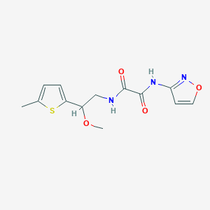 molecular formula C13H15N3O4S B2734176 N1-(异噁唑-3-基)-N2-(2-甲氧基-2-(5-甲基噻吩-2-基)乙基)草酰胺 CAS No. 1448064-54-7