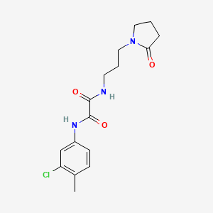 molecular formula C16H20ClN3O3 B2734178 N'-(3-chloro-4-methylphenyl)-N-[3-(2-oxopyrrolidin-1-yl)propyl]oxamide CAS No. 899749-07-6