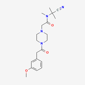 molecular formula C20H28N4O3 B2734179 N-(1-cyano-1-methylethyl)-2-{4-[2-(3-methoxyphenyl)acetyl]piperazin-1-yl}-N-methylacetamide CAS No. 1252357-94-0