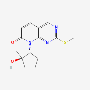 molecular formula C14H17N3O2S B2734180 8-((1R,2R)-2-Hydroxy-2-methylcyclopentyl)-2-(methylthio)pyrido[2,3-d]pyrimidin-7(8H)-one CAS No. 2185860-74-4