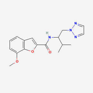 molecular formula C17H20N4O3 B2734181 7-methoxy-N-(3-methyl-1-(2H-1,2,3-triazol-2-yl)butan-2-yl)benzofuran-2-carboxamide CAS No. 2034254-54-9